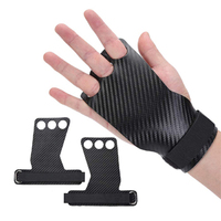 Agarraderas de Cuero de Carbono Ligeras y Duraderas para Crossfit, Unisex, con 3 Orificios, Logotipo Personalizado, para Dominadas, Kettlebells y Gimnasio