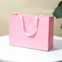 Sac fourre-tout cadeau de couleur unie haut de gamme, carte blanche simple, épaissie, conception d'emballage de boîte à bijoux.