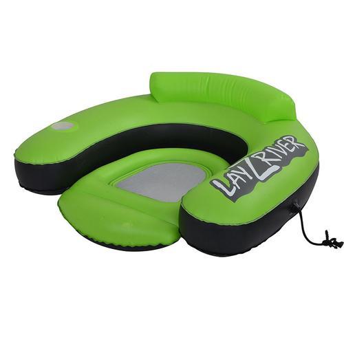 Summer Pool Fun PVC Inflatable U Shaped Pool Float Lounger River Float Mesh Seat Pool Lounger