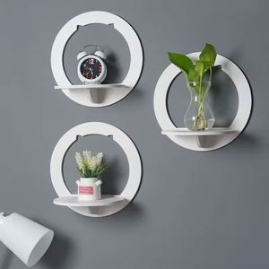 Hot No Punching Wall Plastic Decorative Flower <b>Shelves</b> Pot Ornament Storage Holders for Bedroom Living Room - Product Image 6