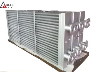 強制熱風木材乾燥機用クロスフロー鋼加熱ラジエーター熱交換器コイルシステム