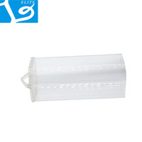 Récipient carré de bonbons d'emballage de tube en plastique PVC transparent et tube carré en PVC transparent