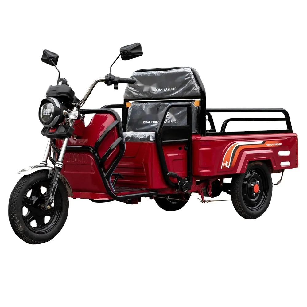 Nuevos triciclos 3 ruedas Tuk eléctrico 60V Cargo Eec Triciclo eléctrico de servicio pesado 2,1 Triciclo con 2 asientos abiertos JM 501 - 800W