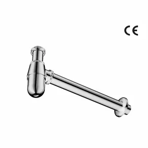 Jinhaoli modèle économique brossé pistolet laiton argent pop up évier bouteille piège 1 "1/4'' taille évier siphon pour bassin