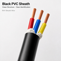Câble de plafond RVV gainé PVC, conducteur de classe 5 pour projets de câblage intérieur CE RoHS CCC ISO