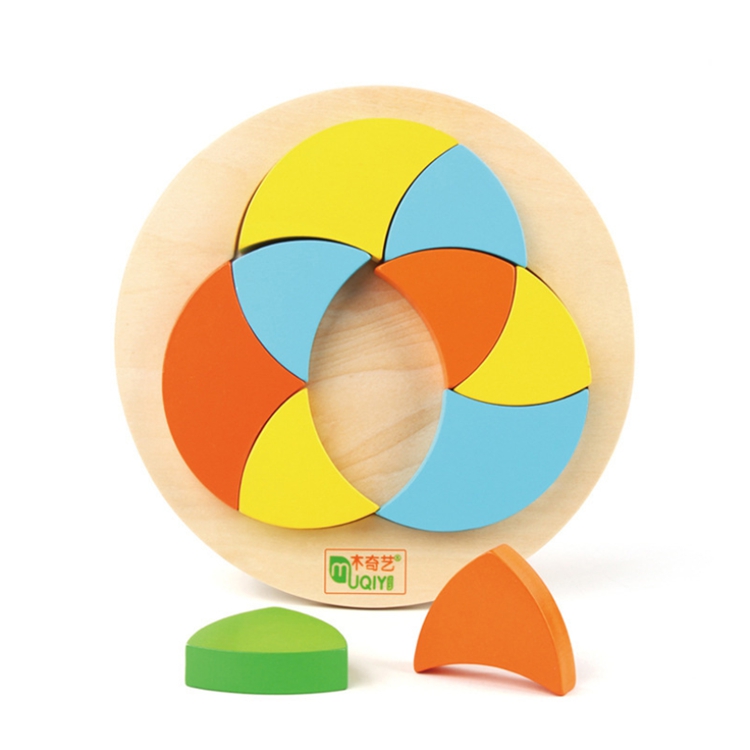 Montessori Round Circle Tangram Puzzle - Brain Teaser Toy