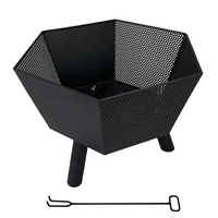 Nouveau Design hexagonal motif personnalisé moderne extérieur Portable cheminée jardin chaud foyer ensemble petit foyer chauffage 2022