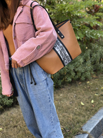 Sac fourre-tout en cuir véritable Snail fait main, motif floral, antivol, pour femmes, été, automne, usage quotidien, mode, luxe, à porter à l'épaule