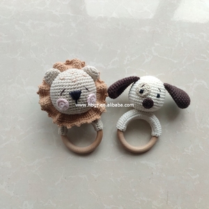 Sonaglio presente del regalo del bambino di benvenuto del regalo del giocattolo del neonato di massaggiagengive del cotone organico per il bambino - Product Image 2