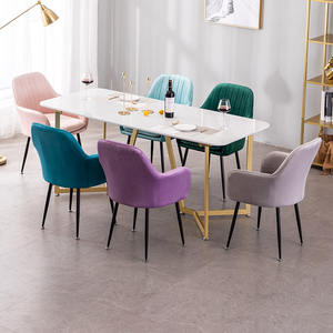 Meubles <span class=keywords><strong>de</strong></span> salon chaise <span class=keywords><strong>de</strong></span> bureau chaise en <span class=keywords><strong>velours</strong></span> <span class=keywords><strong>bleu</strong></span> chaise <span class=keywords><strong>de</strong></span> salle à manger avec <span class=keywords><strong>table</strong></span> - Product Image 5