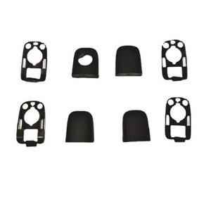 ฝาครอบมือจับประตูสีดำ 8 ชิ้นสำหรับเปอโยต์ 307 ซีตรอง C2 C3 รถ ทริมพลาสติกป้องกันภายนอก - Product Image 1