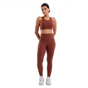 Women Seamless Gym Yoga Set Sports Bra High Waist Leggings Workout Fitness Training Running Stretch Activewear Comfortable - Product Image 2