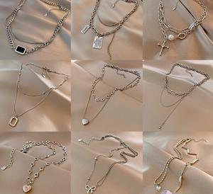 Collier Mixte <span class=keywords><strong>Kilo</strong></span> Vendu 40 ~ 50, Titane Acier, perles, pendentifs, Acier inoxydable, alliage, Diamant, hip Hop,Sweet Style - Product Image 2