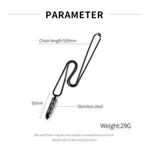 Hipérbole creativa grabado Taper Bullet colgante <span class=keywords><strong>de</strong></span> acero inoxidable urna <span class=keywords><strong>cenizas</strong></span> collar Cruz señores oración cremación ceniza collar - Product Image 6