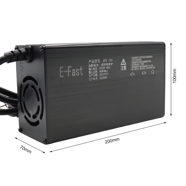 E-Fast Trickle Charger 12v 24v 36v 48v 60v 72v 84v 96v 10A Smart Car Battery Charger for Lead Acid Lifepo4 Lithium Batteries