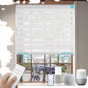 Fenêtre jour et nuit Intimité sans lumière ajuster le contrôle de la lumière 100% tissus Stores zébrés sans fil faciles à installer - Product Image 3