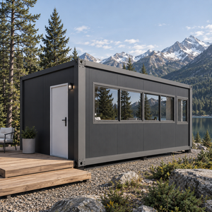 Maison conteneur modulaire en acier entièrement meublée préfabriquée pliable avec structure en acier galvanisé et aluminium - Product Image 5