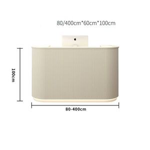 Bancone Reception di Lusso <span class=keywords><strong>per</strong></span> Salone di Bellezza, Personalizzabile, in Legno, Moderno, Piccolo, Bianco, di Alta Qualità - Product Image 6