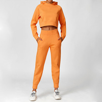 Nouveau Ensemble Sportif 2 Pièces pour Femme, Sweat à Capuche de Jogging Ample, Confortable et Respirant, Style Haute Couture, Personnalisable avec Logo OEM, Vente en Gros