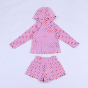 Conjunto de Ropa de Yoga para Niñas de Tres Piezas: Top con Capucha, Camiseta Interior y Falda con Volantes para Danza, Escuela y Uso Diario - Product Image 4