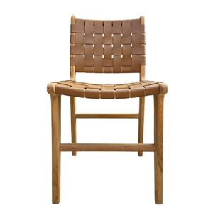 Chaise de salle à manger en bois massif avec dossier tressé, chaise d'appoint contemporaine en bois pour la maison, l'hôtel et la salle à manger - Product Image 6