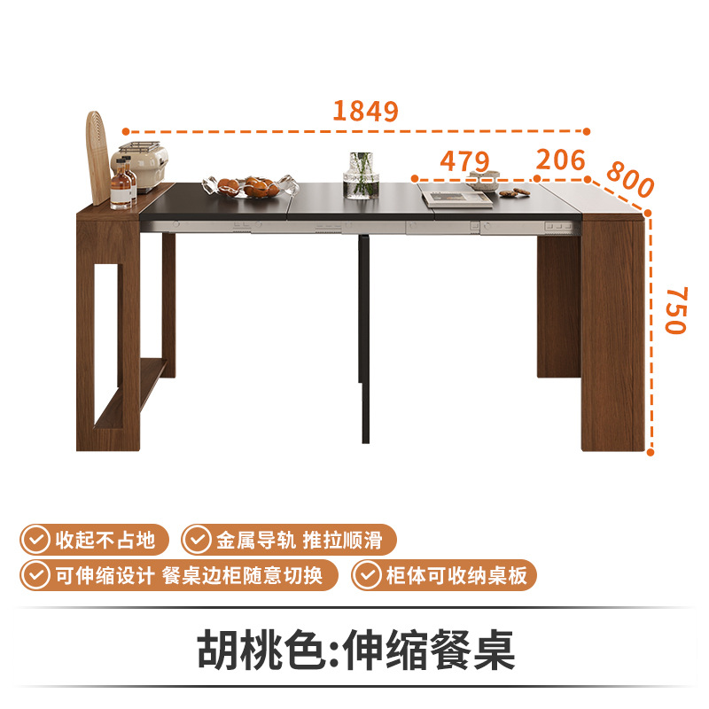 Color nogal: mesa de comedor extensible
