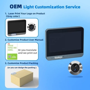 Tuya Smart Life WiFi 3MP batterie visionneuse porte numérique Audio 2 voies Vision nocturne anneau <span class=keywords><strong>sonnette</strong></span> caméra appartement - Product Image 6