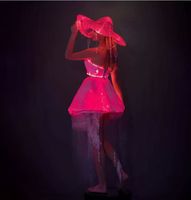 Robe de méduse lumineuse à fibres optiques, tenue de performance LED pour festivals et soirées