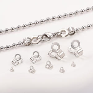 Cierre <span class=keywords><strong>de</strong></span> Acero Inoxidable con Cuentas para Collar o Pulsera, Chapado en Oro <span class=keywords><strong>de</strong></span> 18K, Accesorios para DIY, en Oro, Oro Rosa y Negro - Product Image 1