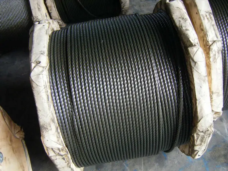 Черный с порошковым покрытием/окрашенный стальной трос такелаж 3,18 мм