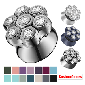 Afeitadoras de Cabeza Personalizadas para Hombres Calvos, Recargables, Magnéticas, con Siete Cuchillas Rotatorias, Resistentes al Agua, para Cara/Cuerpo/Barba, para Uso Doméstico, en Autocaravanas y Hoteles - Product Image 1