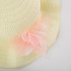 Robe d'été pour filles à imprimé floral, style doux, sans manches, coupe trapèze, longueur genou, avec <span class=keywords><strong>chapeau</strong></span> <span class=keywords><strong>de</strong></span> <span class=keywords><strong>paille</strong></span>, en polyester/coton, respirante et lavable - Product Image 4