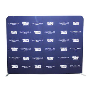 Backdrop Display Pameran Dagang Photo Booth Kain Tension Ukuran 10X8ft yang Dapat Disesuaikan - Product Image 1