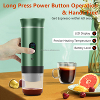 Machine à expresso portable rechargeable USB/électrique 3-en-1 pour voiture et camping-car, utilisation en extérieur, camping, randonnée, maison