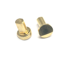 Rivets en laiton massif à tête plate 2mm 3mm 4mm 5mm, conducteurs, résistants à la corrosion, pour fixations de machines et quincaillerie