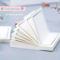 Bloc-notes adhésifs minimalistes à grilles détachables pour étudiants, notes adhésives minimalistes à encre intégrée, fournitures scolaires (optimisé)