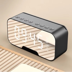 Multi-functional <b>LED</b> Dimmable Display FM Radio Wireless Speaker Dual-Alarm Mirror Alarm <b>Clock</b> with TF Card - Product Image 1