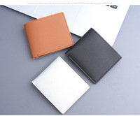 Dompet Pria Kulit Sintetis Anti Maling Model Vintage Langsung dari Pabrik dengan Lapisan Poliester, Desain Tipis, Portabel, dan Laris untuk Pasar Internasional