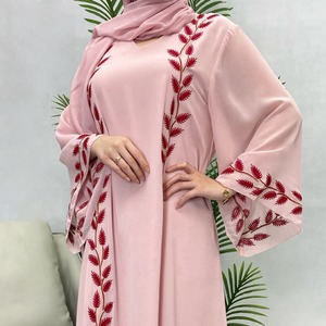 Vêtements ethniques, robe kaftan, robe musulmane modeste, <span class=keywords><strong>djellaba</strong></span> arabe longue avec capuche et fermeture à boutons - Product Image 3