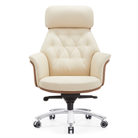 Chaise de bureau moderne ergonomique à dossier haut pivotante et inclinable en cuir, réglable en hauteur, pour la maison, le bureau et l'école, modèle 6836A