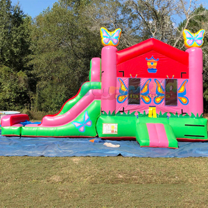 Commercial grade kids outdoor party jumping bouncy castle castillo hinchable <b>inflatable</b> butterfly bounce <b>house</b> with slide combo - Product Image 1