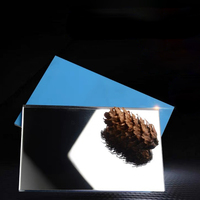 Panneau miroir PS en acrylique argenté, lentille réfléchissante en plastique, miroir 1mm 2mm 3mm, service de découpe personnalisable