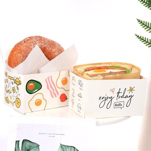 Boîte à sandwich à emporter de forme carrée amusante de qualité supérieure coréenne OEM, boîte à sandwich ouverte - Product Image 6