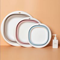 Bassin de lavage pliable en PP épaissi, sans BPA, gain de place, portable, pour bébé et linge, OEM