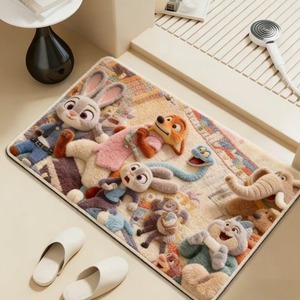 Alfombra <span class=keywords><strong>de</strong></span> Baño y Puerta <span class=keywords><strong>de</strong></span> Baño Antideslizante y Absorbente <span class=keywords><strong>de</strong></span> Agua con Diseño <span class=keywords><strong>de</strong></span> Conejo Judy y Zorro Nick <span class=keywords><strong>de</strong></span> Dibujos Animados en 3D - Product Image 2