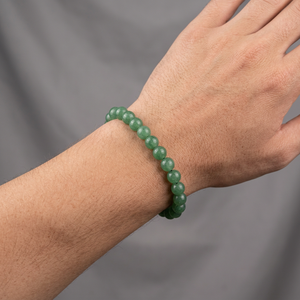 Aventurine Beaded Cute Bracelet <b>Green</b> Round Ball Minimalist Unisex Everyday Wear <b>Wedding</b> Anniversary Gift Jewelry - Product Image 3