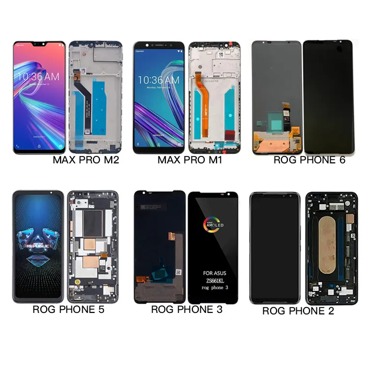 OLED lcd manufacturer for ASUS LCD for ASUS zenfone max pro m1 m2 rog phone 1 2 3 4 5 5S 6 7 8 display original touch lcd screen