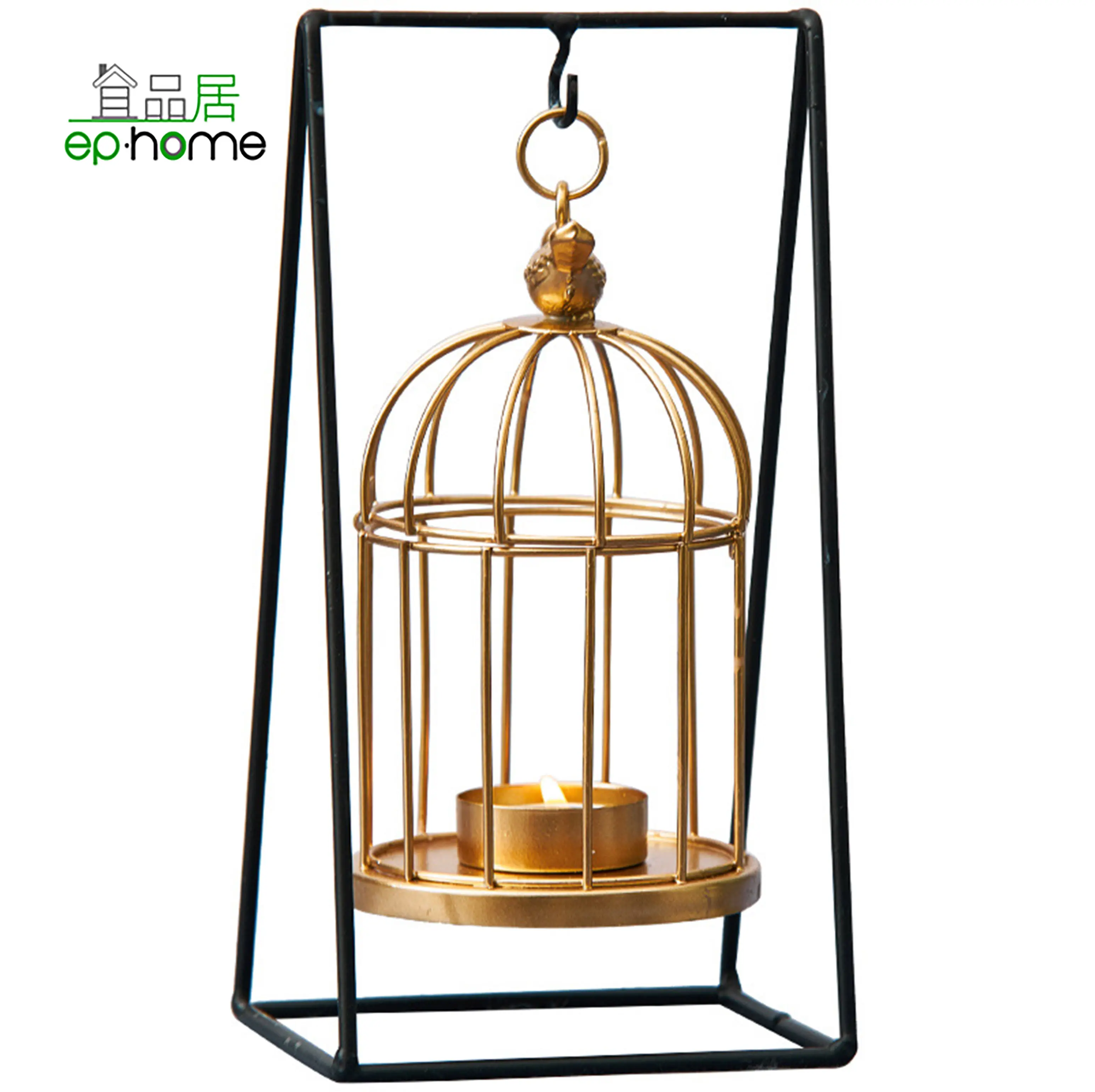 Metal Candle Holders, Creative Light Luxury Iron Birdcage Tea Light Holders Romantic Candlestick Holders Home Dining Table Decor