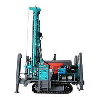 Foreuse hydraulique complète pour puits d'eau SY280, profondeur 280m, diesel 75kW, capacité de levage 17T, couple 6000N.m, machine de forage sur chenilles