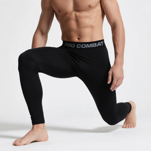 Pantalones deportivos de alta calidad para hombre, ropa activa, longitud larga, alta elasticidad, ajustados, para correr, Fitness, ciclismo, pantalones de chándal para hombre, mallas - Product Image 2